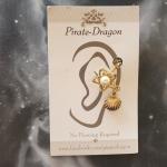 Pearl Flower with Shell Drop - Non-Pierced Earcuff  (EC622)