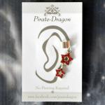 Red Gem Star Non-Pierced Ear Cuff (EC9226)