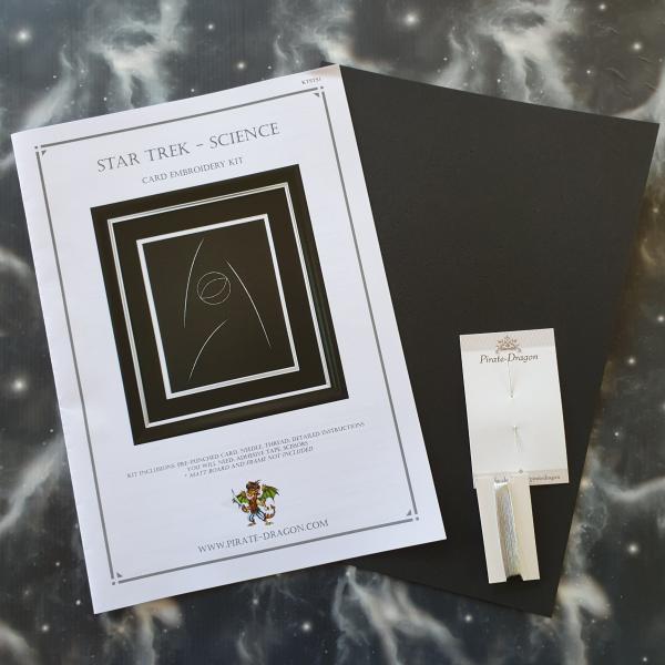 Star Trek - SCIENCE Badge Inspired Card Embroidery Kit (Black Card)