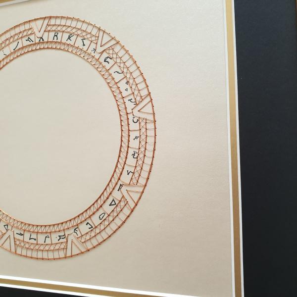 SG1 Stargate Inspired Card Embroidery Kit (Cream Card) picture