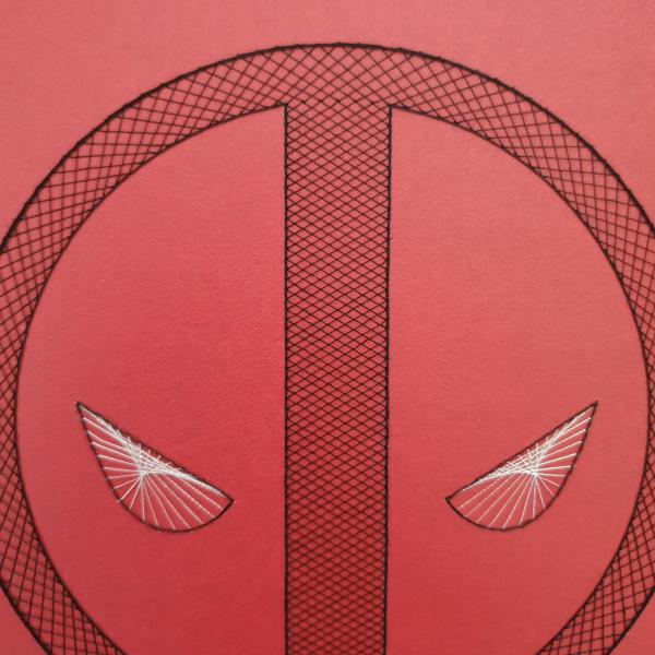 Deadpool Inspired Card Embroidery Kit (Red Card) picture