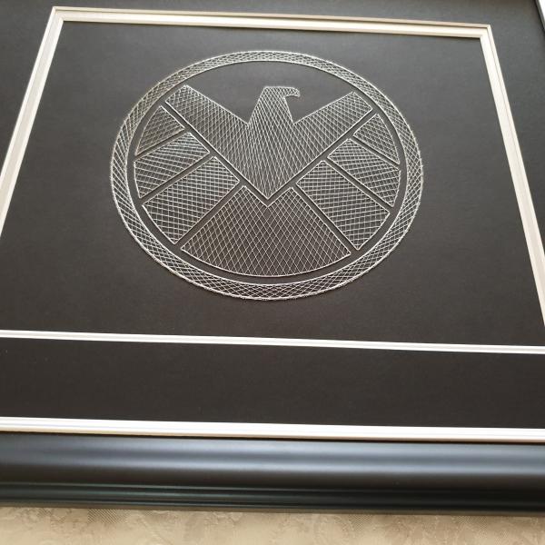 Agents of S.H.I.E.L.D.  Inspired Card Embroidery Kit (Black Card) picture