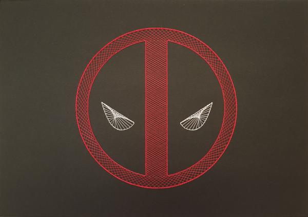 Deadpool Inspired Card Embroidery Kit (Black Card) picture