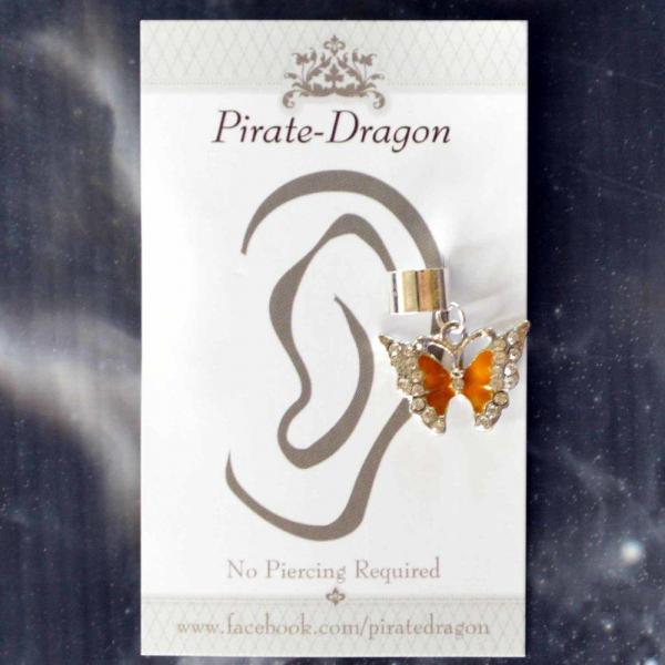 Orange Butterfly Non-Pierced Ear Cuff (EC9236) picture