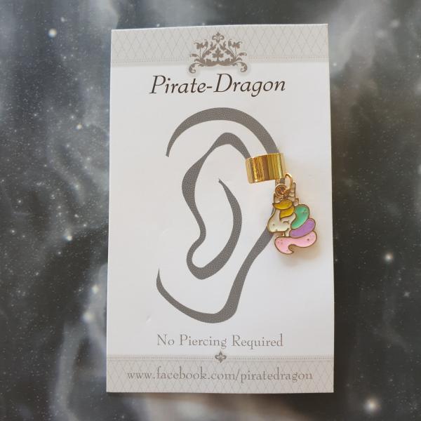 Multi-colour Unicorn Head Non-Pierced Ear Cuff (EC9456)