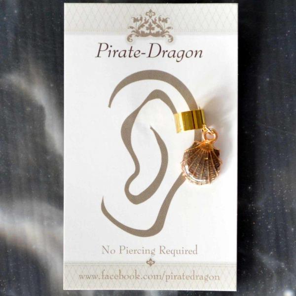 Brown Shell Non-Pierced Ear Cuff (EC9463)