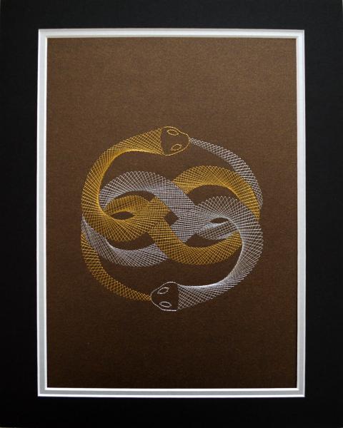 Auryn (The Neverending Story) Inspired Card Embroidery Kit (Brown Card) picture