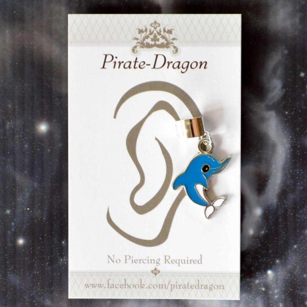 Blue Dolphin Non-Pierced Ear Cuff (EC9411)