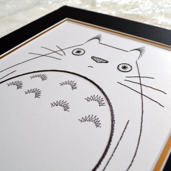 My Neighbour Totoro Inspired Card Embroidery Kit (White Card) picture