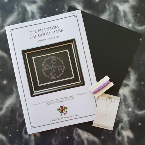 The Phantom - The Good Mark - Inspired Card Embroidery Kit (Black Card)