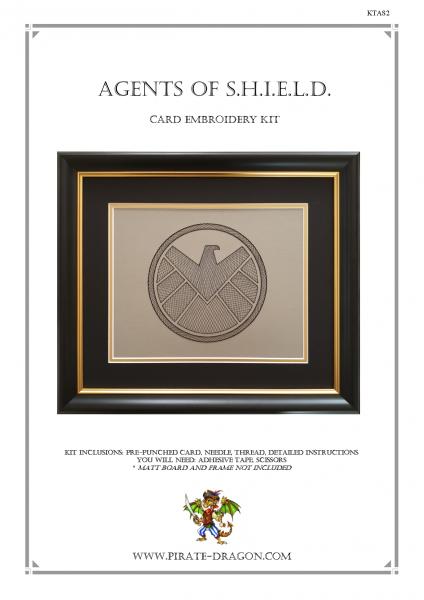 Agents of S.H.I.E.L.D.  Inspired Card Embroidery Kit (Silver Card) picture