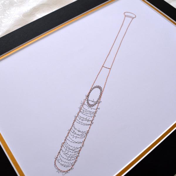 Lucille (The Walking Dead) Inspired Card Embroidery Kit (Cream Card) picture