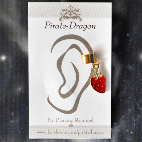 Strawberry Non-Pierced Ear Cuff (EC4077)