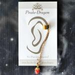 Strawberry on Chain Non-Pierced Ear Cuff (EC9459)