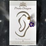 Purple Flower Non-Pierced Ear Cuff (EC9434)