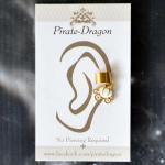 White Carriage Non-Pierced Ear Cuff (EC4087)