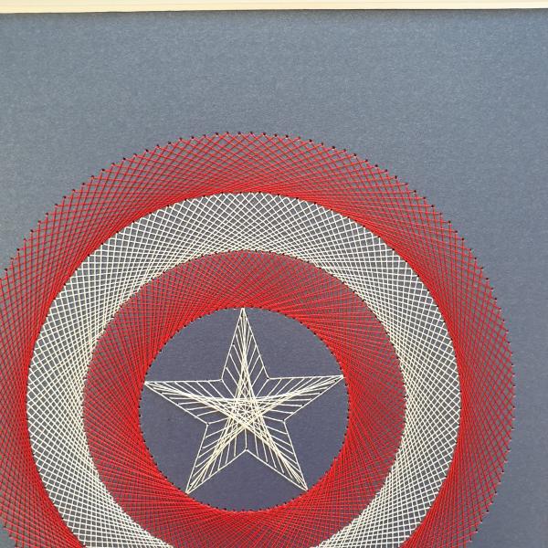 Capt America Inspired Card Embroidery Kit (Blue Card) picture