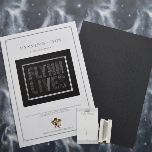 Flynn Lives - Tron Inspired Card Embroidery Kit picture