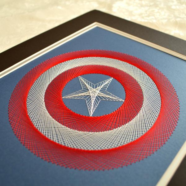 Capt America Inspired Card Embroidery Kit (Blue Card) picture