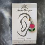 Dark Pink Tulip Non-Pierced Ear Cuff (EC9423)