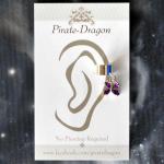 Purple Gem Butterfly Non-Pierced Ear Cuff (EC9158)