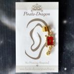 Red Card with Gem Non-Pierced Ear Cuff (EC9481)