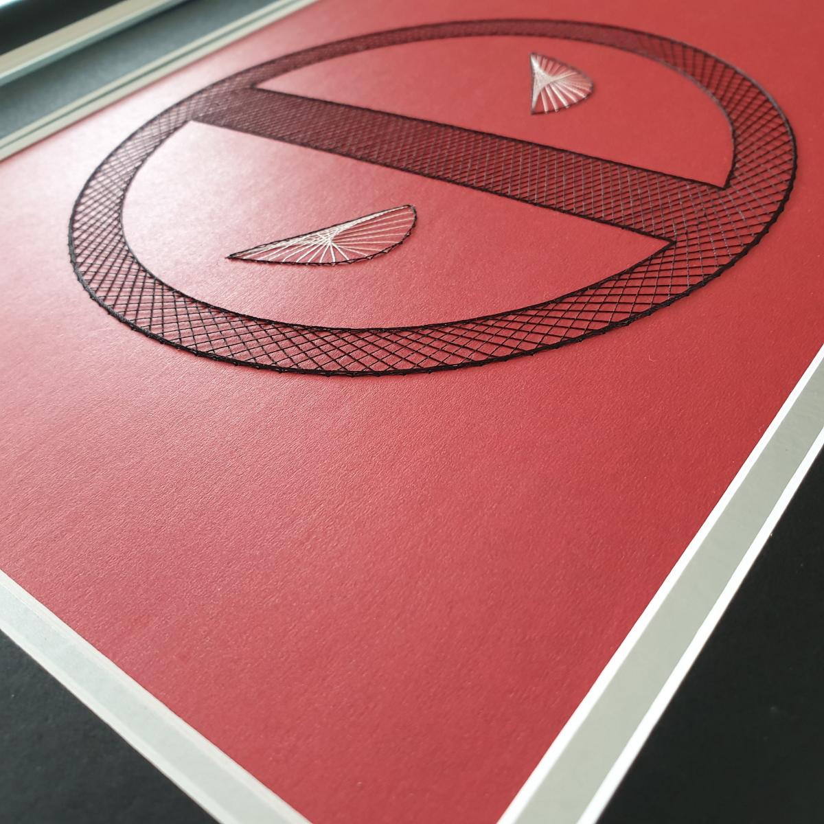 Deadpool Inspired Card Embroidery Kit (Red Card) picture