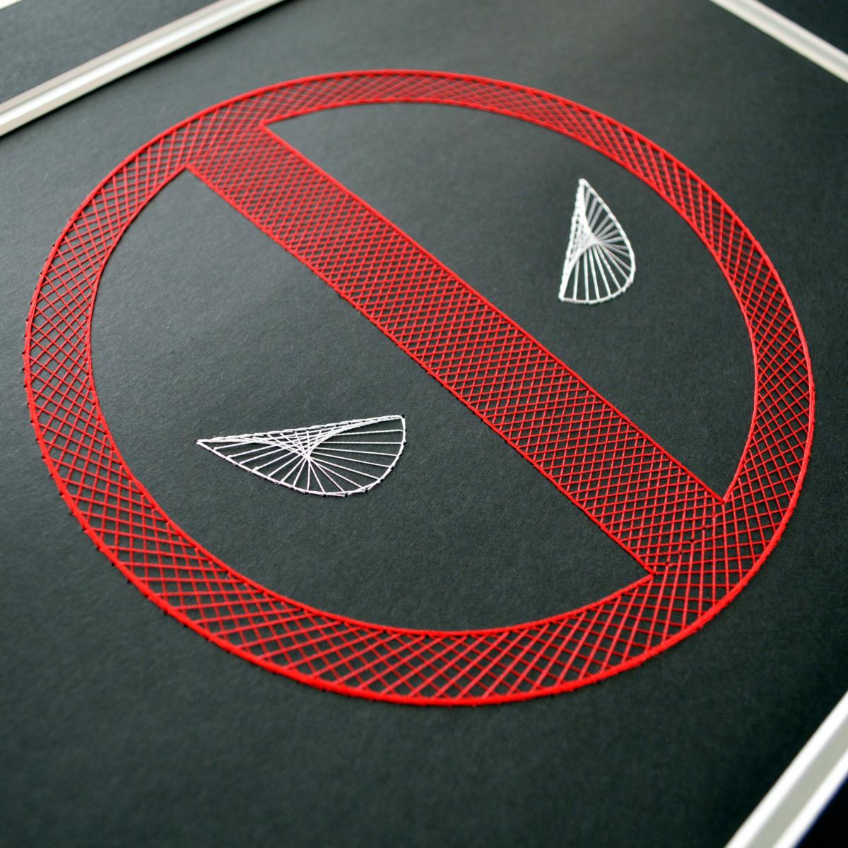 Deadpool Inspired Card Embroidery Kit (Black Card) picture