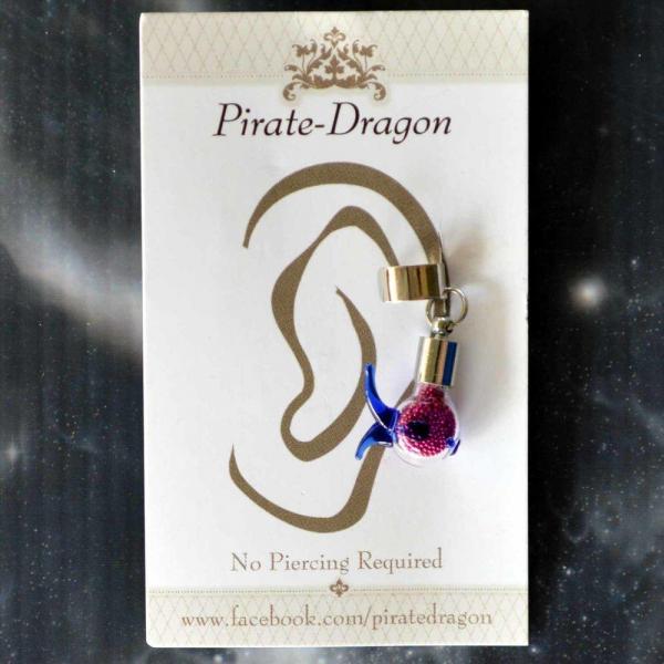 Pink Fish Non-Pierced Ear Cuff (EC2950)