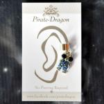 Light Blue Gem Owl Non-Pierced Ear Cuff (EC9203)