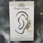 Seahorse with Pearl Drop Non-Pierced Earcuff (EC4199)