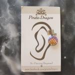 Textured Dragon/Mermaid Scale - Orange/Iridescent - Non-Pierced Earcuff (EC2072)