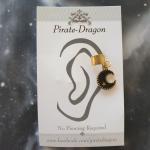 Black Crescent Moon Non-Pierced Ear Cuff (EC9421)