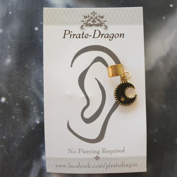 Black Crescent Moon Non-Pierced Ear Cuff (EC9421) picture