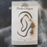 Orange Flowers Drop Non-Pierced Ear Cuff (EC9250)