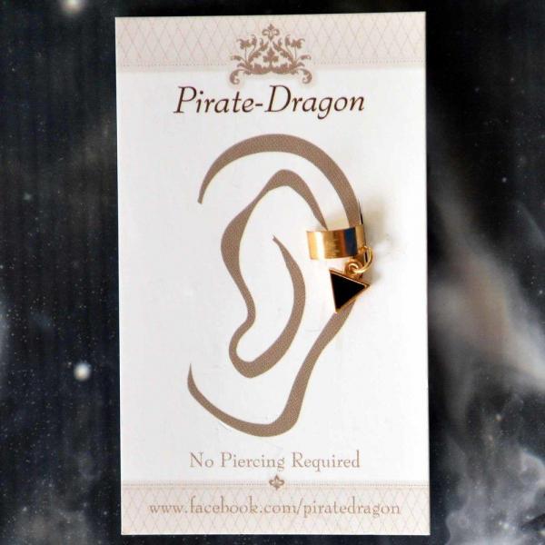 Black Triangle Non-Pierced Ear Cuff (EC4157) picture