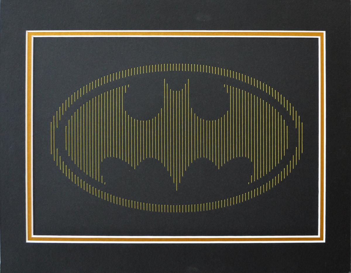 Batman Inspired Card Embroidery Kit (Black Card) picture