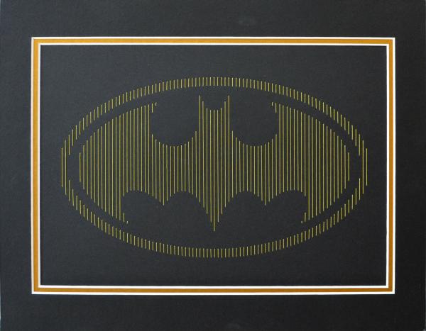 Batman Inspired Card Embroidery Kit (Black Card) picture