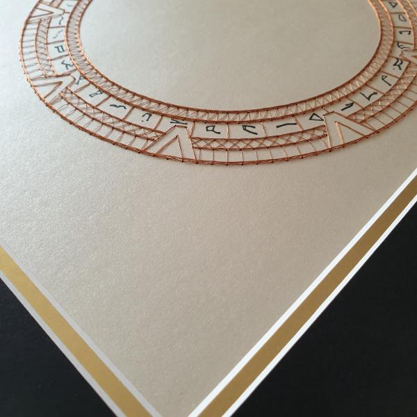 SG1 Stargate Inspired Card Embroidery Kit (Cream Card) picture