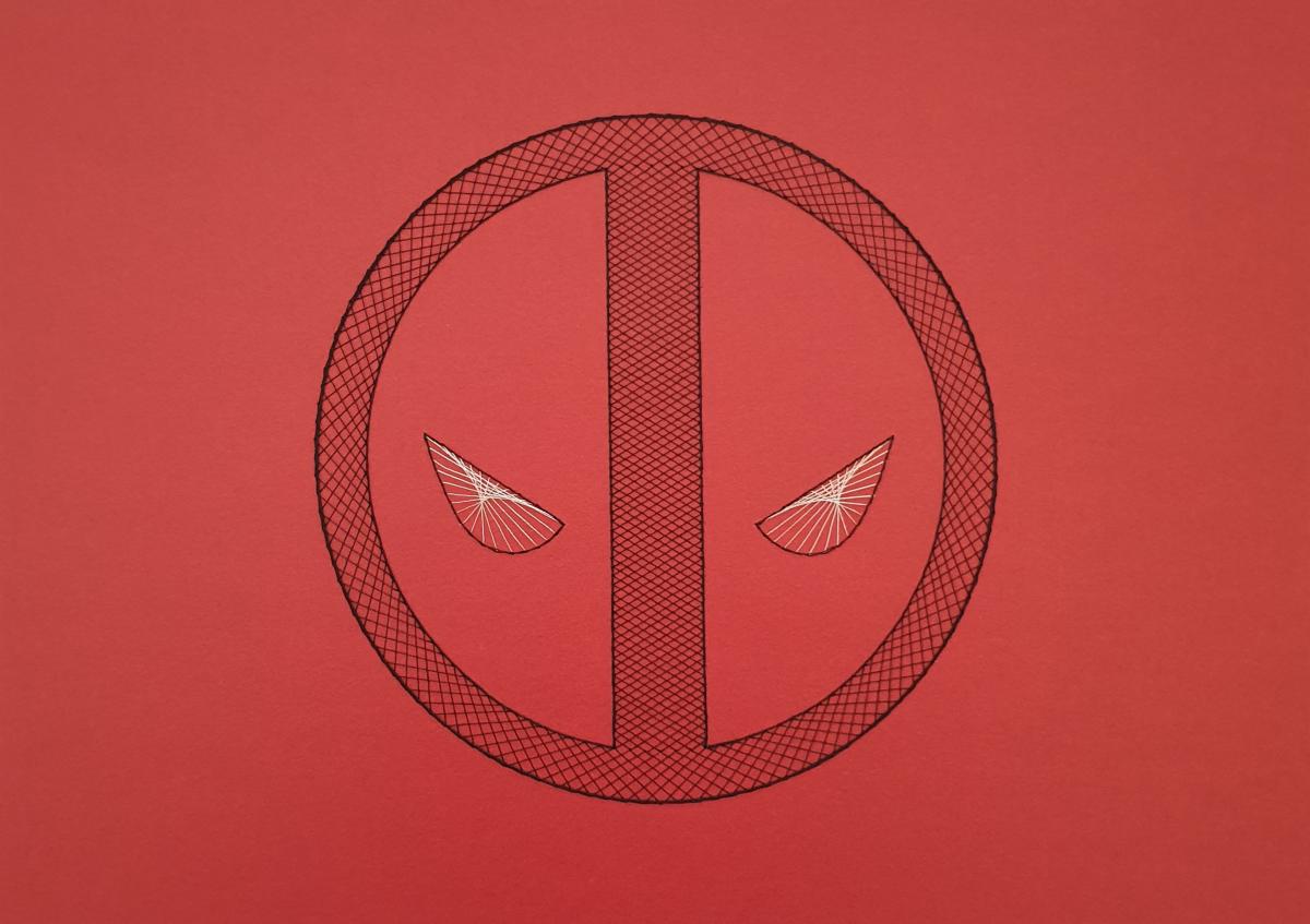 Deadpool Inspired Card Embroidery Kit (Red Card) picture