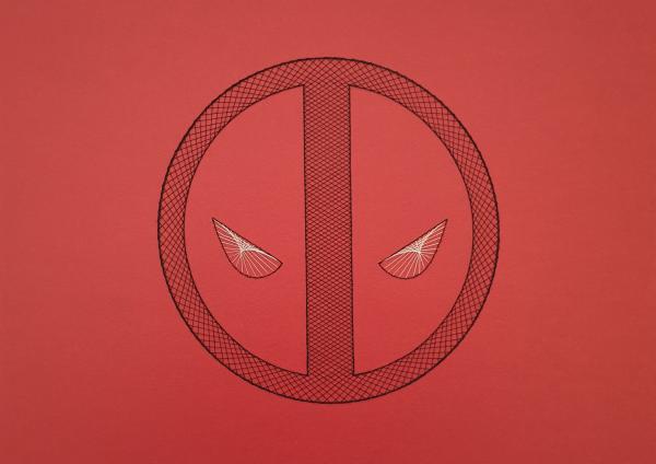 Deadpool Inspired Card Embroidery Kit (Red Card) picture