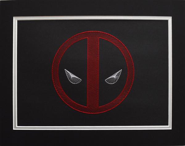 Deadpool Inspired Card Embroidery Kit (Black Card) picture