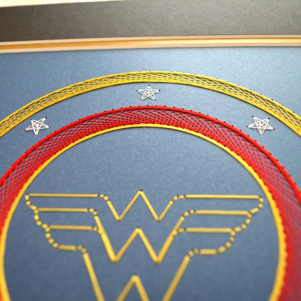 Wonder Woman Inspired Card Embroidery Kit (Blue Card) picture