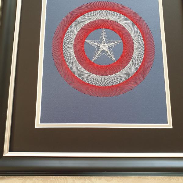 Capt America Inspired Card Embroidery Kit (Blue Card) picture