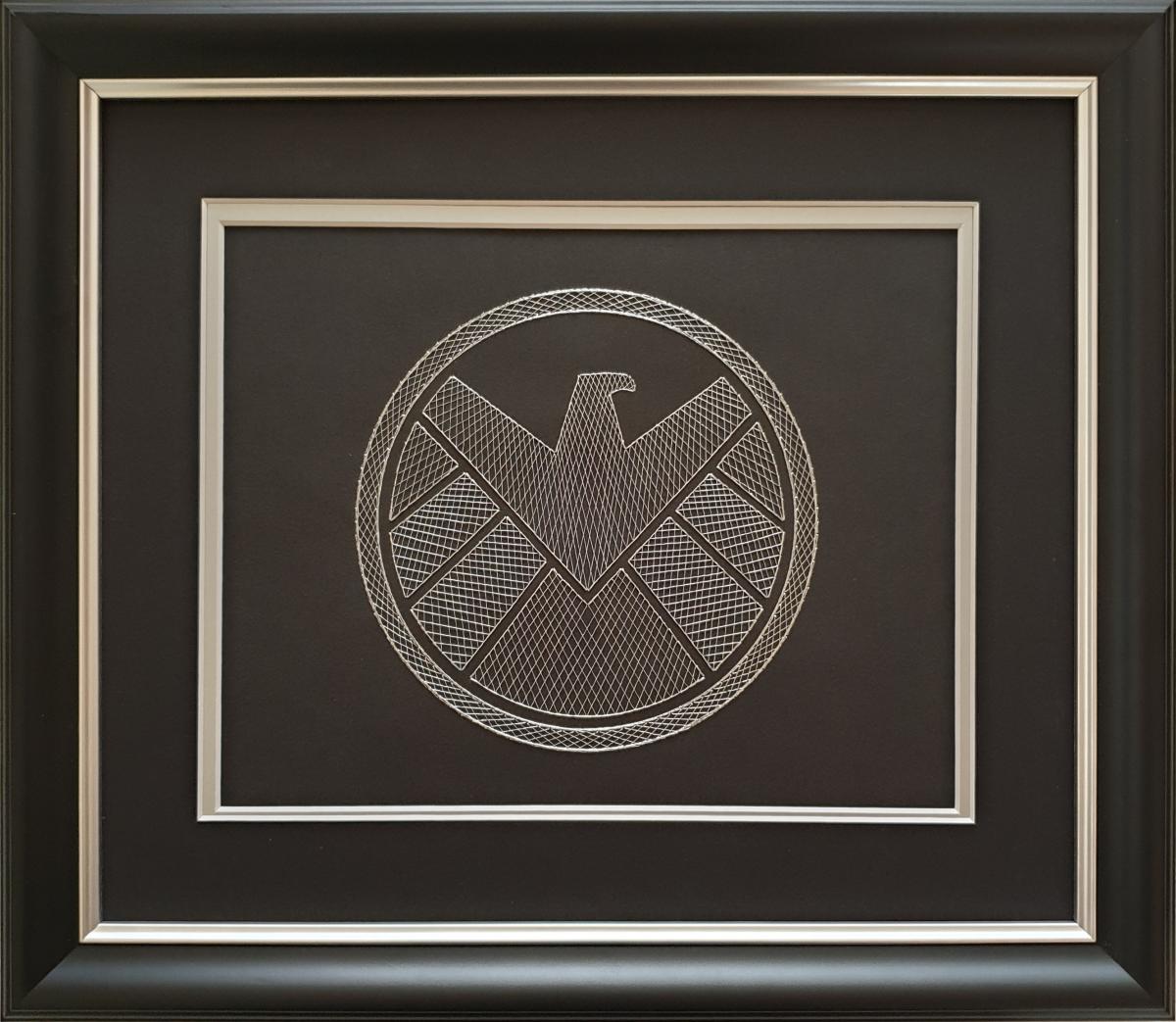 Agents of S.H.I.E.L.D.  Inspired Card Embroidery Kit (Black Card) picture