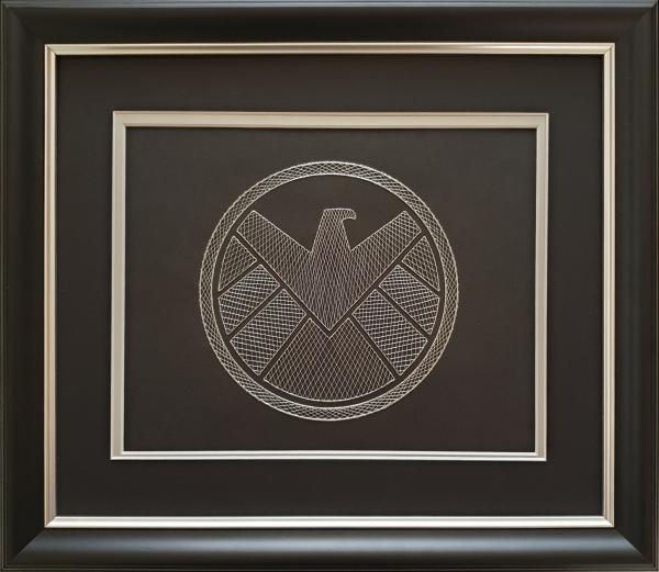 Agents of S.H.I.E.L.D.  Inspired Card Embroidery Kit (Black Card) picture