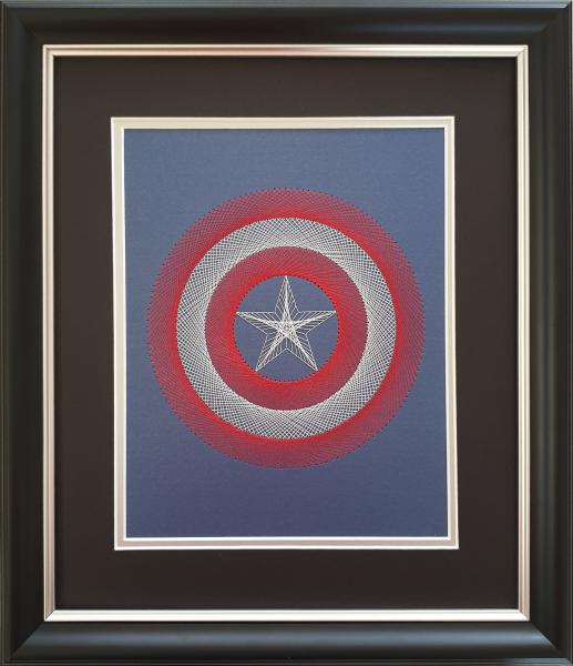 Capt America Inspired Card Embroidery Kit (Blue Card) picture