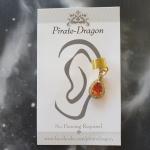 Orange Gem Non-Pierced Ear Cuff (EC9113)