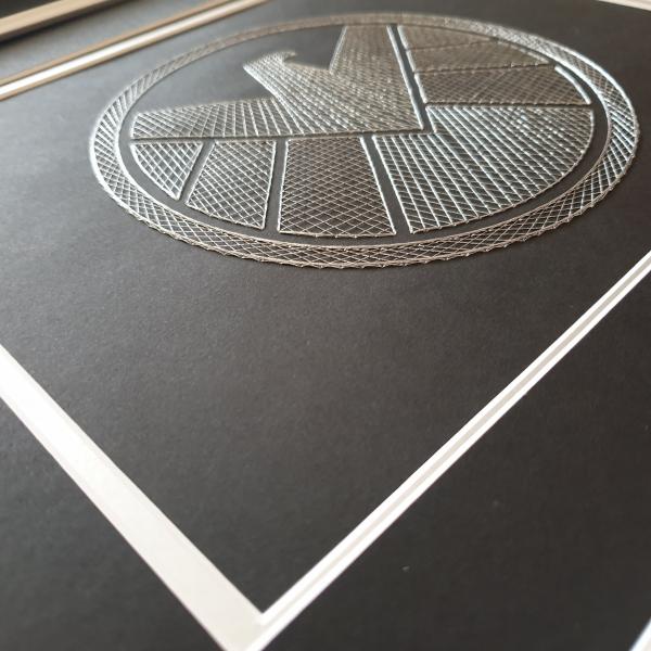 Agents of S.H.I.E.L.D.  Inspired Card Embroidery Kit (Black Card) picture