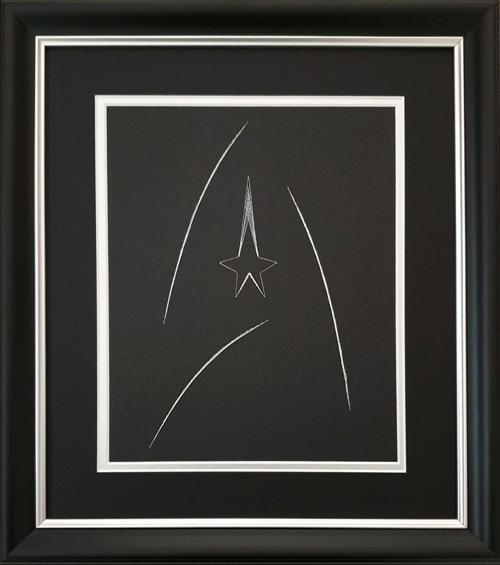 Star Trek - 4 x Badge Inspired Card Embroidery Kit (Black Card) picture